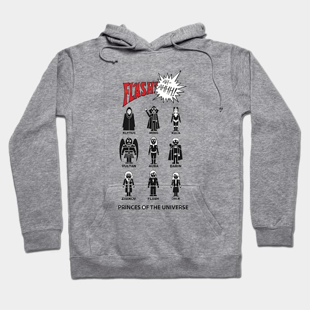 Flash Gordon all Characters Hoodie by Sci-Fantasy Tees